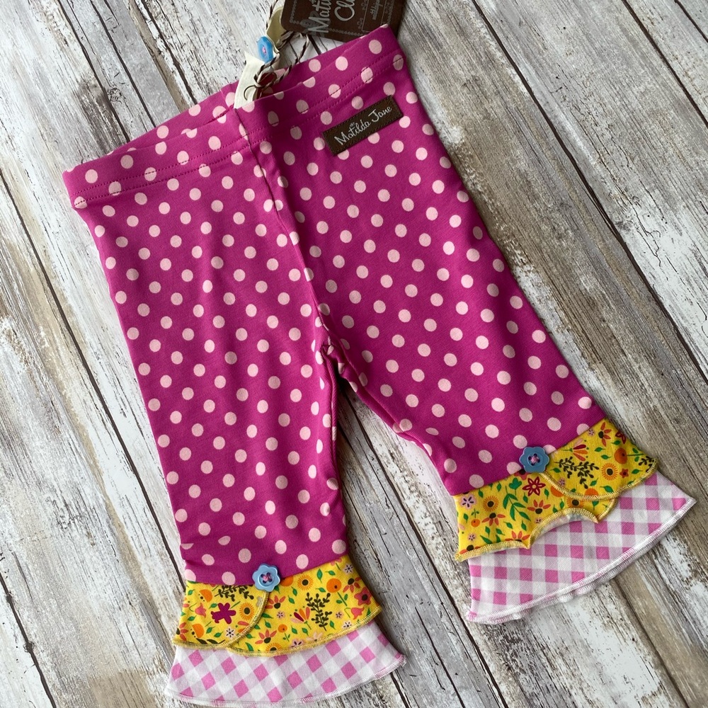 NWT Matilda Jane On the Dot Scrappy Leggings